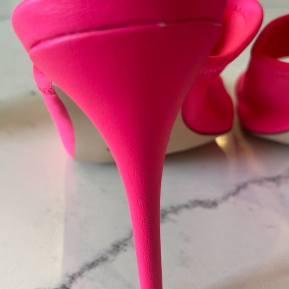 Anne Michelle Pink Stretch Point Toe Heel Sandals Sz 10 - Picture 12 of 15